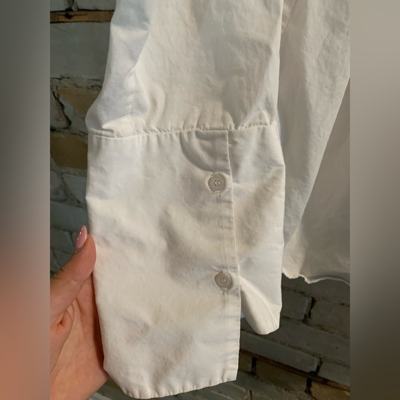White Oversized Topshop Button Down Size 6 - Picture 3 of 4